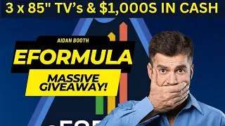 Aidan Booth eFormula Review & Bonuses GIVEAWAY 3x 85 TVs & $1000s in CASH!