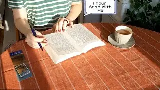 read with me 1 hour - relaxing (nature) sound, no music,  real time 📖 | #read, #readwithme