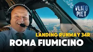 🌇 Sunset Landing in Rome | Boeing 737 Approach RWY 34R | Vliegpiet&rsquo;s Flying Friday