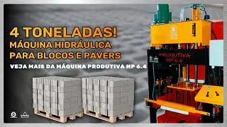 Produtiva HP 6.4 Máquina de BLOCOS e PAVERS com PADRÃO SUPERIOR  e ALTO RENDIMENTO -Jarfel // Sahara