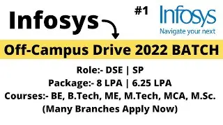 Infosys Off Campus Drive 2022 BATCH | DSE | SP LAST DATE | BE | BTECH | MCA | MTECH How to Apply