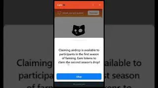 Claiming Airdrop is available to the second season's Drop 🎁.Cats Token Not Received 🤬| Cats Scam🤬|