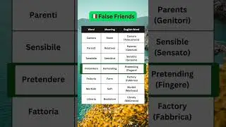 False friends in Italian