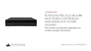 Russound Recalls MCA-88 Multizone Controller Amplifiers Due to Fire Hazard