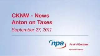 CKNW News - Anton on Taxes