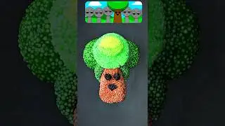Guess the  characters by mixing the colors of Mr. Tree Sprunki #satisfying #colormixing #sprunki