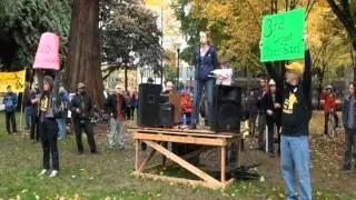 N3 Part 1 of 2 Austerity Protest - Portland Oregon - rally speeches music