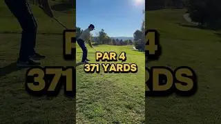 Come play this downhill 371 YARD PAR 4 with me! #golf #golfing #golfcourse