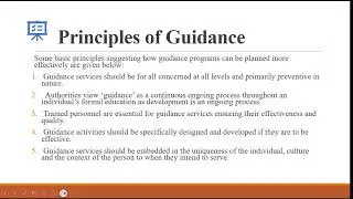 Principles of Guidance