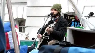 Ryan Bingham in Madison for protest rally