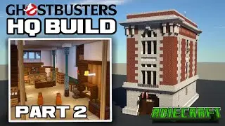 Ghostbusters Headquarters Minecraft Tutorial - Interior - How to build the Ghostbuster Firehouse - 2