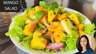 Mango salad recipe| Instant healthy dinner| Mango salad dressing| Mango recipes| Party salad recipes