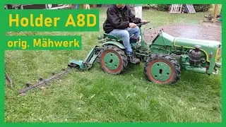Absolute Rarität! | Holder A8D mit original Doppelmesser-Mähbalken | Hydraulische Aushebung