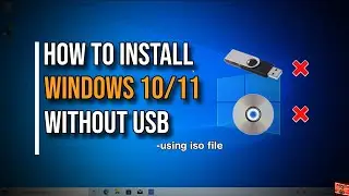How To Install Windows 10/11 Without USB/CD/PENDRIVE | USING ISO FILE | USTGAMING