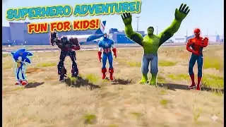LEARN COLORS with BUS & Cars   Spiderman Cartoon 3D w Superheroes for babies and kids!
