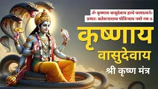 Krishna Mantra-Om Krishnaya Vasudevaya 108 Times ॐ कृष्णाय वासुदेवाय हरये परमात्मने | Krishna Bhajan