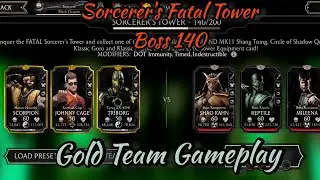 Sorcerer's Fatal Tower || Boss 140 with Gold Team || No Tower Equipment Challenge