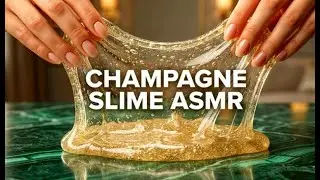 Champagne Slime ASMR ✨ Luxury Stretching, Bubbles & Crunch