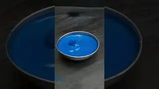 1000 degree steel ball vs blue color paint #satisfying #experiment #blue #color #paint #asmr