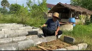 Part1: Vegetable nurses, rape bricks for parking gardens and put feeding chickens!