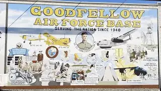 Goodfellow Air Force Base History Mural in Downtown San Angelo, Texas