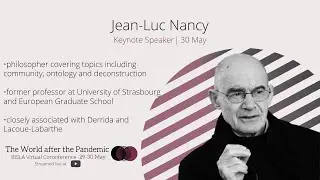 Keynote and discussion with Jean-Luc Nancy | 30 May 2020