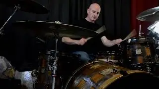 Heartpine/fir drum kit by Outlaw Drums.