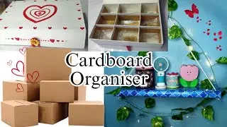 DIY Wall hanging self | organiser for storage from cardboard boxes