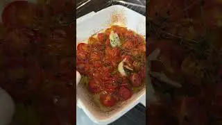 BAKED SCAMPI WITH CHERRY TOMATOES🍋✨Try it with lemon zest for an extra kick!