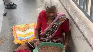 Hardworking Grandmother Cleaning Ragi | Ragi Flour | How to Clean Ragi | Ragi Flour Making #ragi