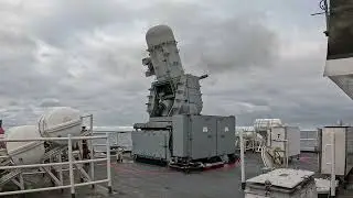 U.S. Coast Guard Cutter Waesche and Royal Canadian Navy HMCS Regina conduct a gunnery exercise