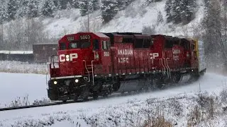 DUAL SD30C-ECO's!!!! CP 5003 and CP 5011 lead CP A19 South At Nicholson, British Columbia