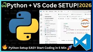 Install Python & Connect with VSCode Full Setup😍| From Installation to Running First Program #python