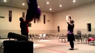 Easter Dance routine with Flags