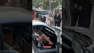BEAUTIFUL LADY BOSS ARRIVES IN PORSCHE 911 ST #monaco #supercars #shorts #viral #trending #fyp