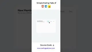Simple Fading Tabs Design Using HTML, CSS, and JavaScript 