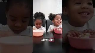 I had to try the cookie challenge with my 3 year old Twins