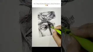 Couple Eyes Drawing | Romantic Pen Art |#art