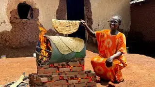 No Oven Bread |Baking Bread🍞 On A Barrel With Beaf Stew For Lunch 