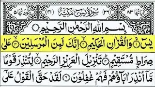 Surah Yaseen ( Yasin ) Beautiful Reacitation Of Quran with full Arabic Text 