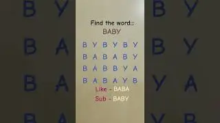 Find the word BABA And BABY ☺️☺️ #shortsfeed #baby #baba #shortviral