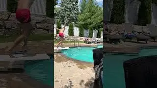 Cheat gainer off diving board #backflip