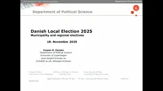 Press Briefing - Danish local elections - with Kasper M. Hansen