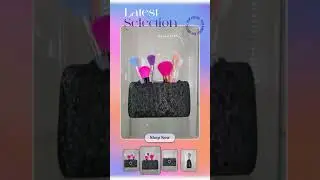 Elegant Black Clutch Makeup Brush Holder - Luxurious Vanity Organizer