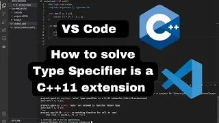 How to solve type specifier is a C++11 extension warning message