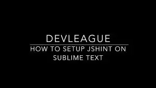 How to Setup jshint on Sublime Text
