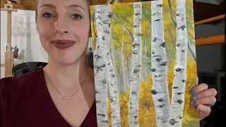 Autumn Aspen Acrylic Painting Tutorial All Levels
