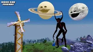 SURVIVING FROM FUNNY FEAR, SATURN AND MOON WOKE UP in Minecraft - Gameplay - Coffin Meme