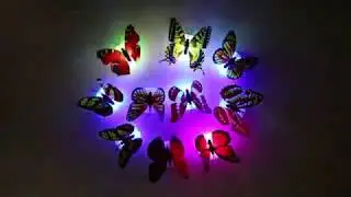 Colorful Butterflies Wall Stickers Light - 10pcs/lot Night Light