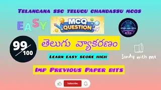 TS ssc telugu వ్యాకరణం imp bits from Previous QuestionPapers|10th Class|practice mcq Test 
